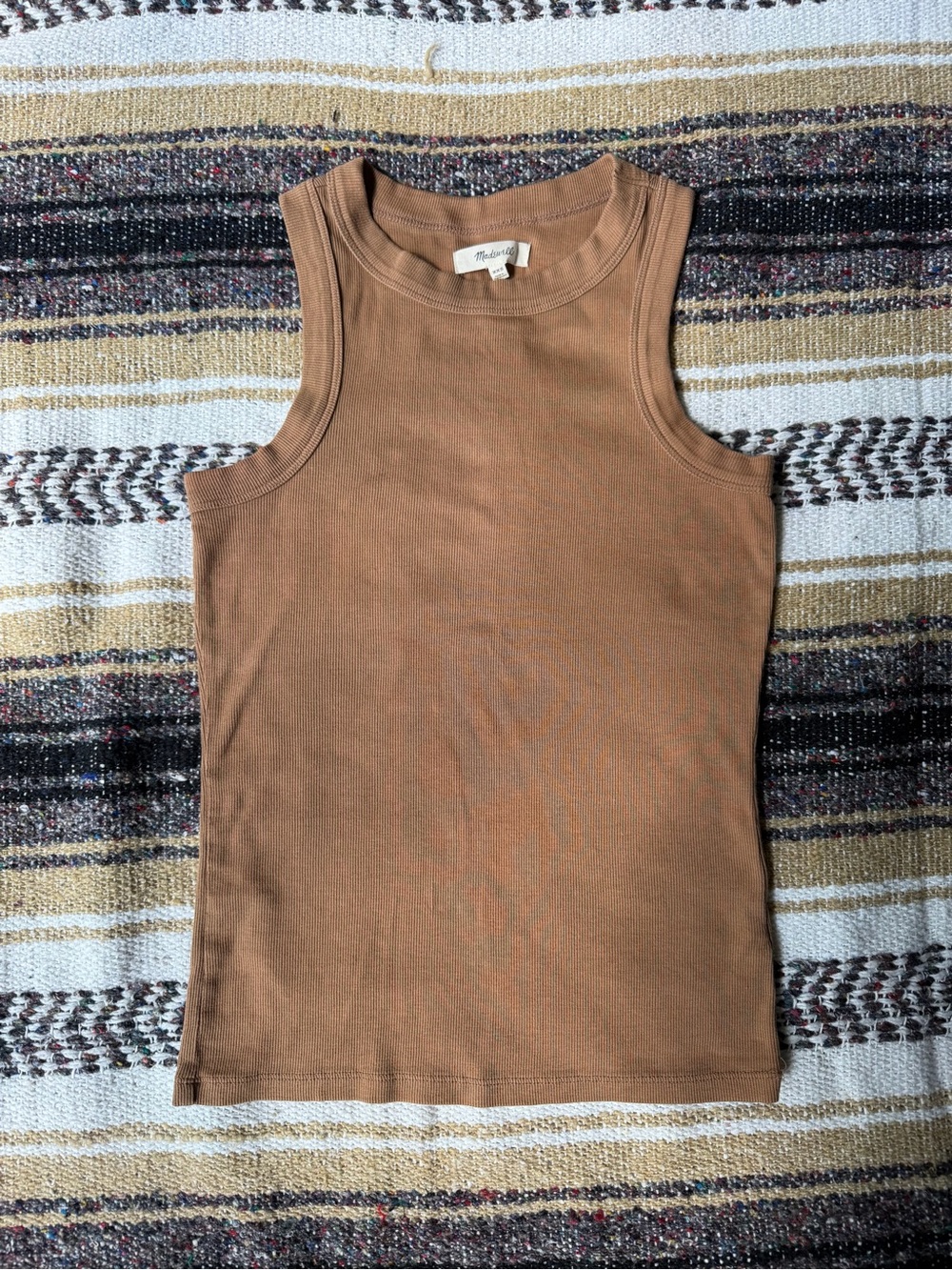 Madewell Women's Tan Ribbed Tank Top
